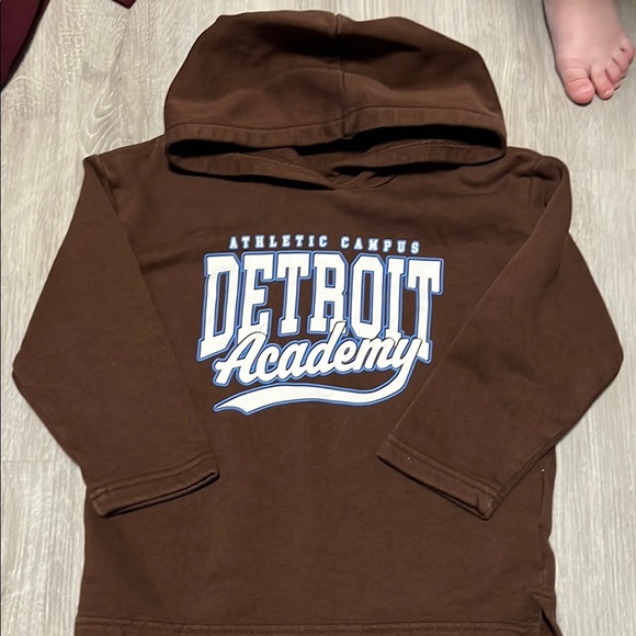 4/$30 Detroit Academy Brown Kids Hoodie - Picture 1 of 1